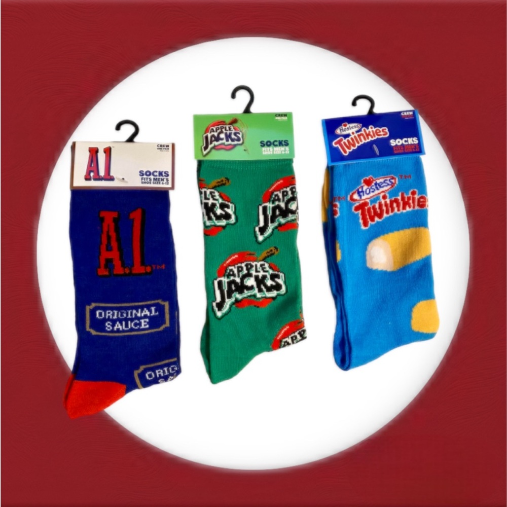 Men’s Sox Bundle, Iconic, Pop Culture, 3 Pair, New - Picture 1 of 3
